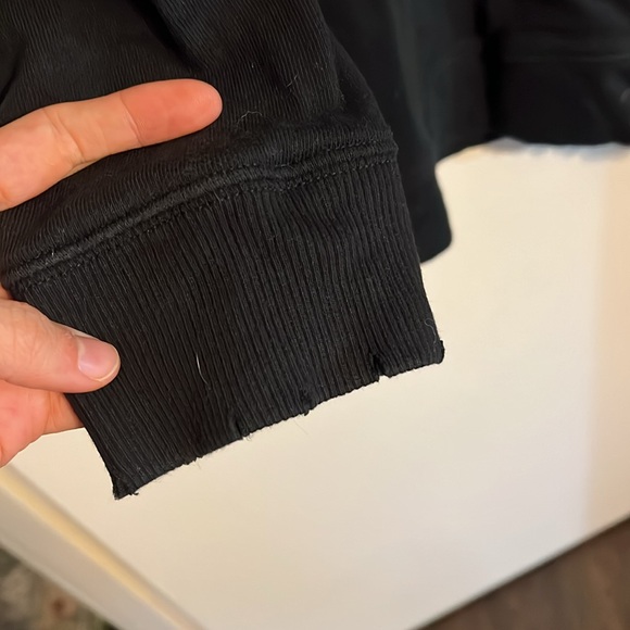 Aerie Black Lace Up Sweatshirt - Picture 3 of 3